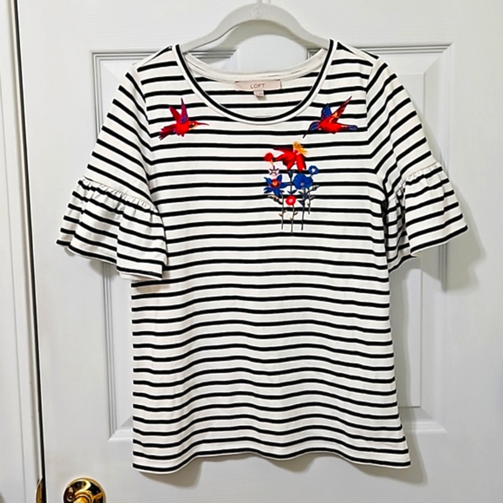 25 LOFT-Embroidered Blouse